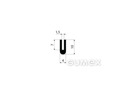 GUMMIPROFILE U-FORM - EPDM